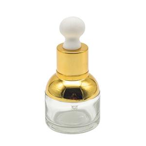 China Gold Cap Glass Dropper Green 30ml Essential Oil Bottle factory