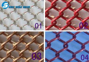 China China Chain Link Colored Decorative Wire Mesh factory