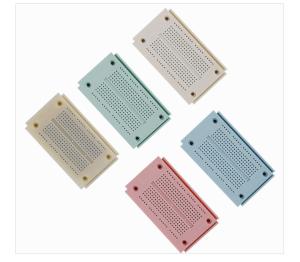 China Round Hole Bread board Small Test Board Colored For 29AWG - 20AWG Wires factory
