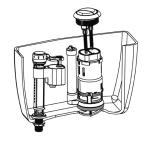 Flush Valve Fill Valve Push Button Complete Set Toilet Tank Fitting Parts From