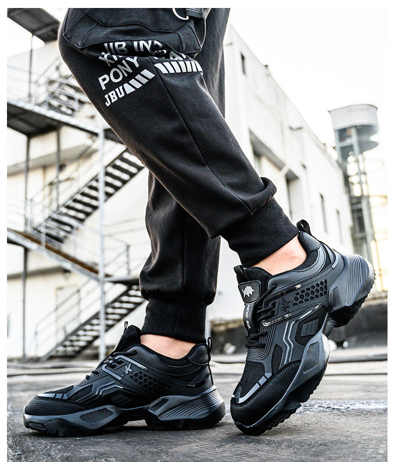Kevlar Midsole TPU Flying Knit Work Shoes With Anti-stab Steel Toe And Breathable EVA Sole