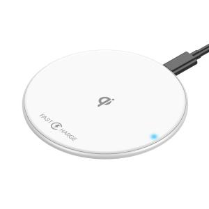 China ABS 7mm 3 Coils Qi Wirelss Charging Pad , 10W Wireless Charging Phone Pad White factory