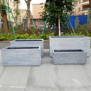 China Modern Style Fiber Clay Planters Powder Coated Finishing factory