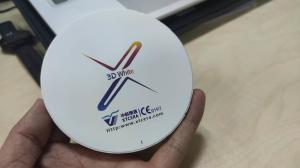 China 16mm Thickness 750mpa 3D White Dental Zirconia Blank factory