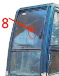 KOBELCO Right Side Excavator Cab Glass 5mm Windshield Tempered Glass Position No