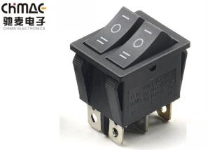 China Double Push Button Rocker Switch ON - OFF - ON 2 Way 6 Pins Over 1500 VAC / Min factory