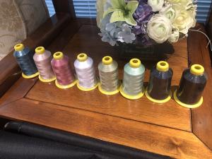 China 6000M 75D/2 Vivid Color Polyester Embroidery Thread For Computer Embroidery Machine factory