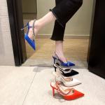 YTH003 Customized Women'S Shoes Autumn New Sexy Word With Satin Rhinestones