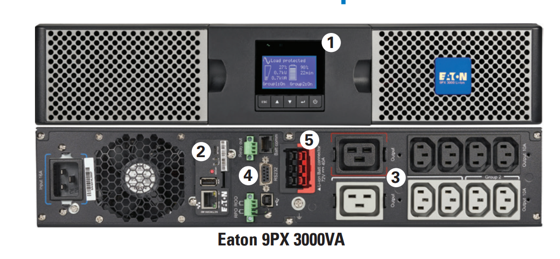 Eaton 9PX Lithium-ion UPS 1000W 1500W Lithium battery power supply system