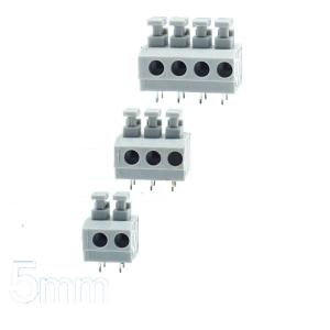 China 5.0mm Pitch Screwless Spring Clamp Terminal Blocks Jointable factory