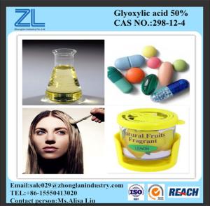 China Glyoxylic acid 50% ingredient for cosmetics formulations,CAS NO.:298-12-4 factory