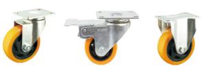 China 3 Inch Transparent Caster Wheel Top Plate With Swivel And Brake For Furniture factory