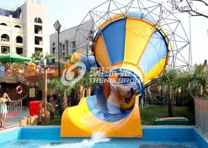 China Super Tornado Fiberglass Water Slides 14.6m Platform Height for Themed Water Park factory