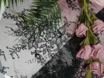 Black Floral Lightweight French Chantilly Lace Fabric