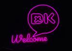 High Performance Welcome Custom Led Neon Signs Pink color 12v