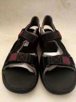 Black Mens Beach Flip Flops EVA Bottom Leather Cloth Cover