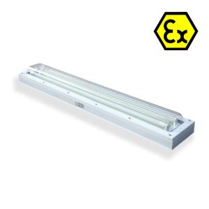 Industrial Explosion Proof Fluorescent Fixture | ATEX/IECEx Approved | Anti
