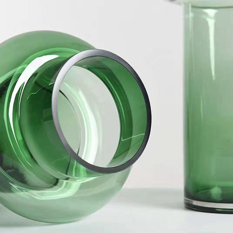 Green Transparent Decorative Crystal Flower Pots