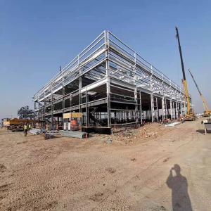 Prefabricated Industrial Steel Buildings with Glass Wool Sandwich Panels