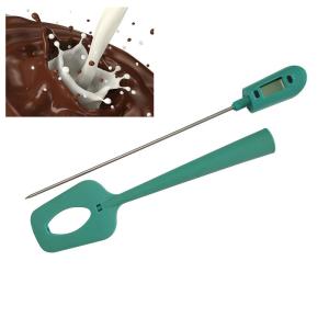 China Instant Read Silicone Digital Spatula Thermometer With Stainless Steel Probe factory
