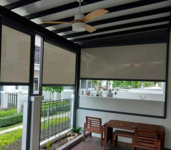 AM45 Remote Control Roller Shades 320cm Waterproof Electric Blinds For Large