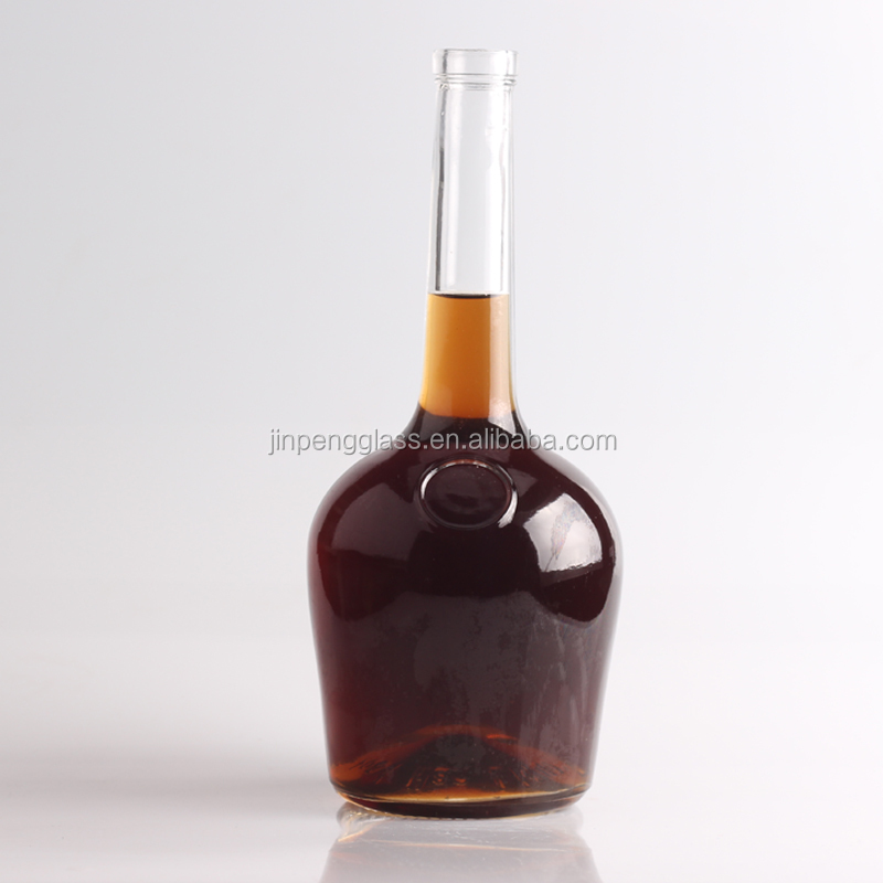 Customized Long Neck Thick Bottom Flint Glass Bottles for Vodka Gin Rum Champagne