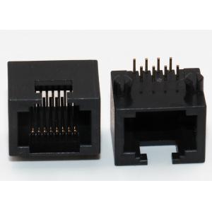 Unshielded RJ45 Through Hole Connector , PCB RJ45 Modular Socket R / A