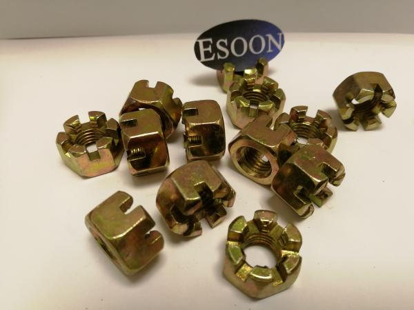 Hex Castle Nuts Metric Slotted Hex Nuts ASME B18.2.4.3M-1979,M6~M100,ZINC