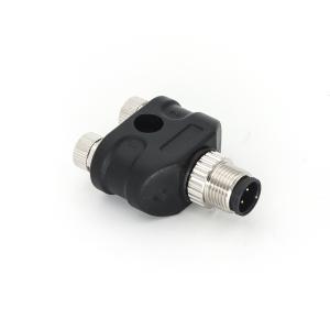 3 Pin Y Type Distributor Connector M12 Male To M8 Female A Coded IP67