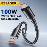 Aluminum Alloy Data Charging Cable USB C To USB A 100W 7A ESSAGER ES-X45 Series