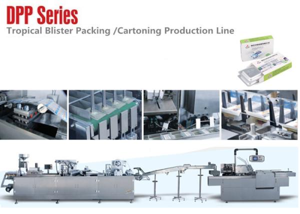 AL PVC AL Pharma Blister Packaging Machine Carton Production Line High
