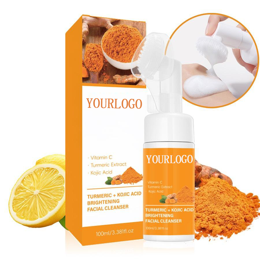 Custom Personal Label Turmeric Cleanser Oil Control Cleansing Cleanser Moisturizing and BrighTening Skin Cleansing Mousse