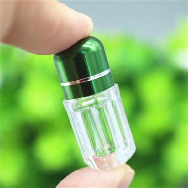Silver ISO9001 Clear Pill Bottles With Aluminum Bullet Cap