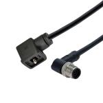 16A Solenoid Valve Connector LED And M12 Male 9 Pins Right Angle Connector With