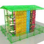 ODM Rope Climbing Playground Equipment , Outdoor Rope Obstacle Course