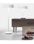 Led Lighting Floor Lamp Warm Light Leaves Photo Good Light White And Black