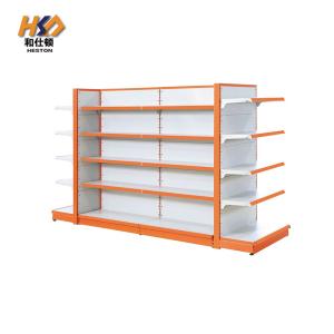 China Convenience Store Tidy Gondola Supermarket White Shelving Racks factory