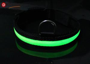 China LED Glow In The Dark Night Safety LED Dog Collar Leash Adjustable 3 Flash Modes factory
