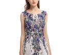 White Lace Embroidery Floral Sleeveless Formal Evening Gowns With Built - In Bra