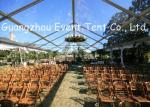 Outdoor Exhibition Clear Span Tent Double PVC Fabric With Glass Door 3.95M Eave
