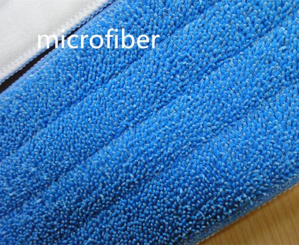 Microfiber Wet Mop Heads 13 * 49cm Twisted 480gsm Absorbent Nylon Self-adhensive