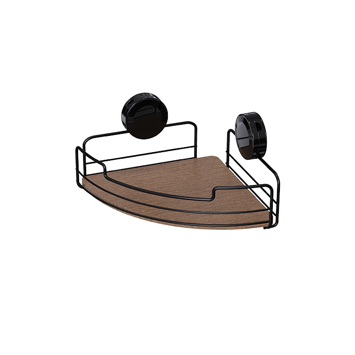 Metal Bathroom Organizer Wall Mounted Shower Caddy with Suction Cup and Functional Design