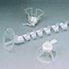 Clear Cup N Balloon Fasteners Balloon Cups Plastic Material With Ribbon