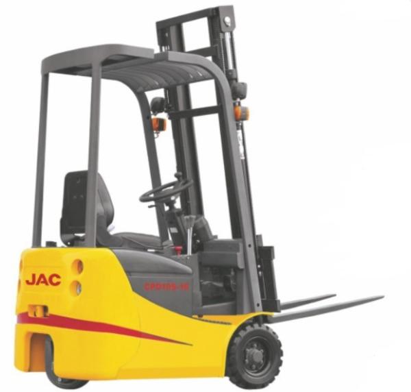 Three Wheel Electric Forklift Truck 1 ton capacity Small Turning Radius
