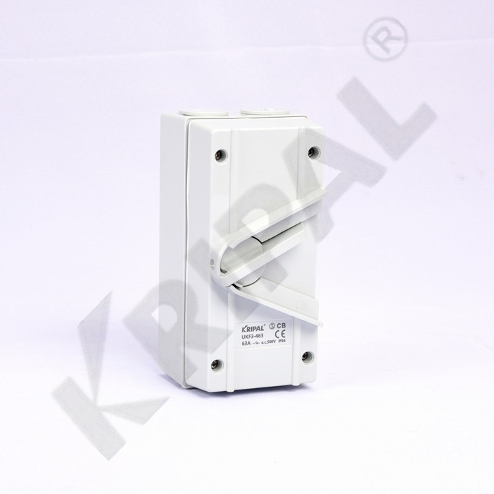 China IP66 440V 20A Three Phase Electrical Weatherproof Isolator Switch factory