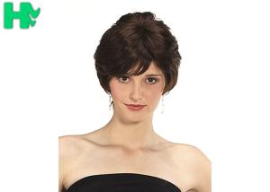 China High Temperature Fiber Short Natural Black Short Synthetic Wigs For Woman factory