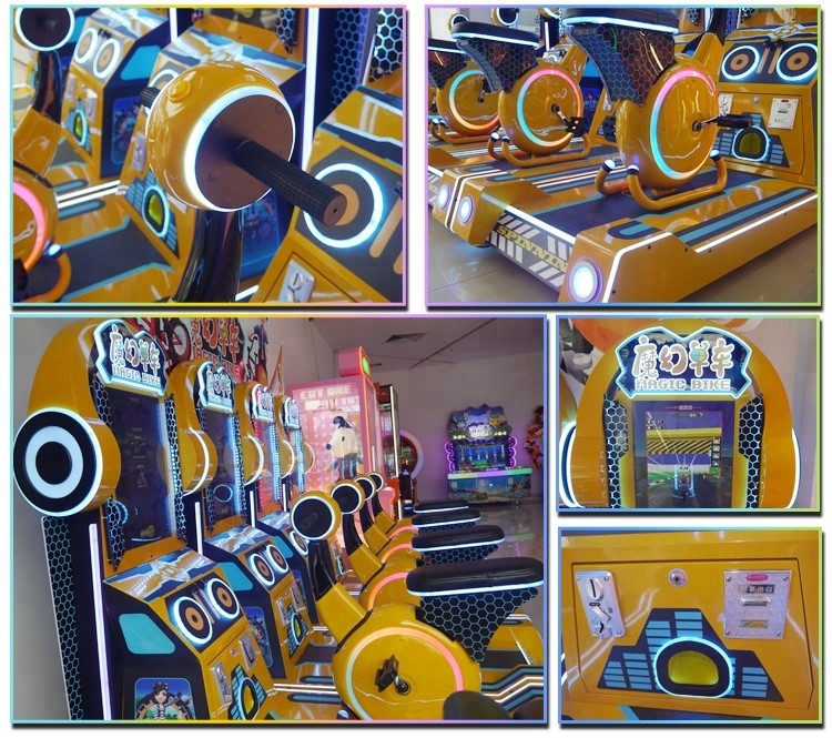 Fitness Sport Bike Video Arcade Racing Game Machine For Children Hardware + Acrylic
