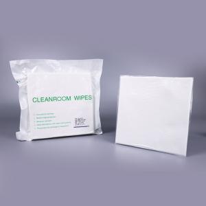 China 100 Polyester 240g Sterile Cleanroom Wipes 2 Ply 9x9 Inch Ultrasonically Sealed Edge factory
