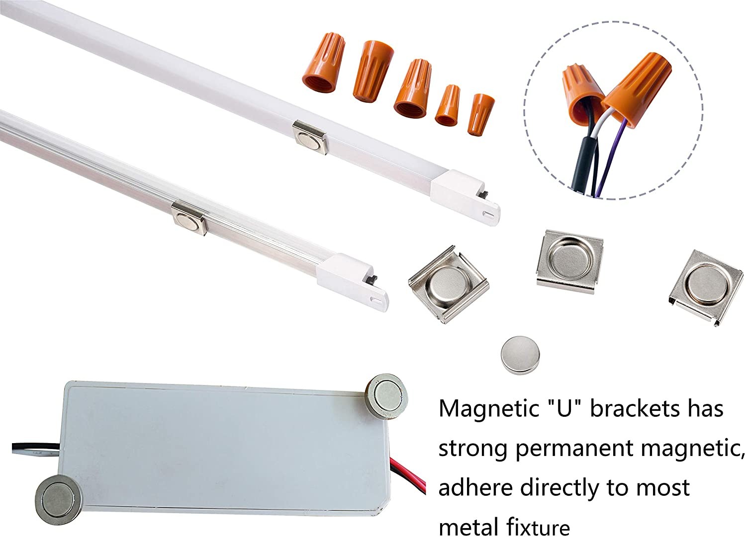 4ft 36w Led Magnetic Strip Troffer Retrofit Kit 0-10V Dimming