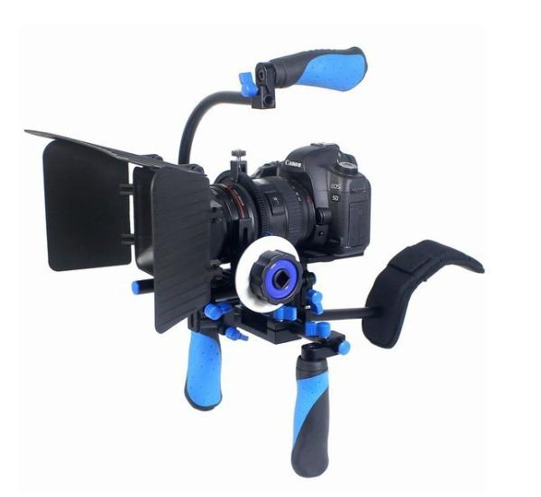 DSLR RIG Kit - Shoulder Mount RL-02 + Follow Focus + Matte box Kit For dv / hdv